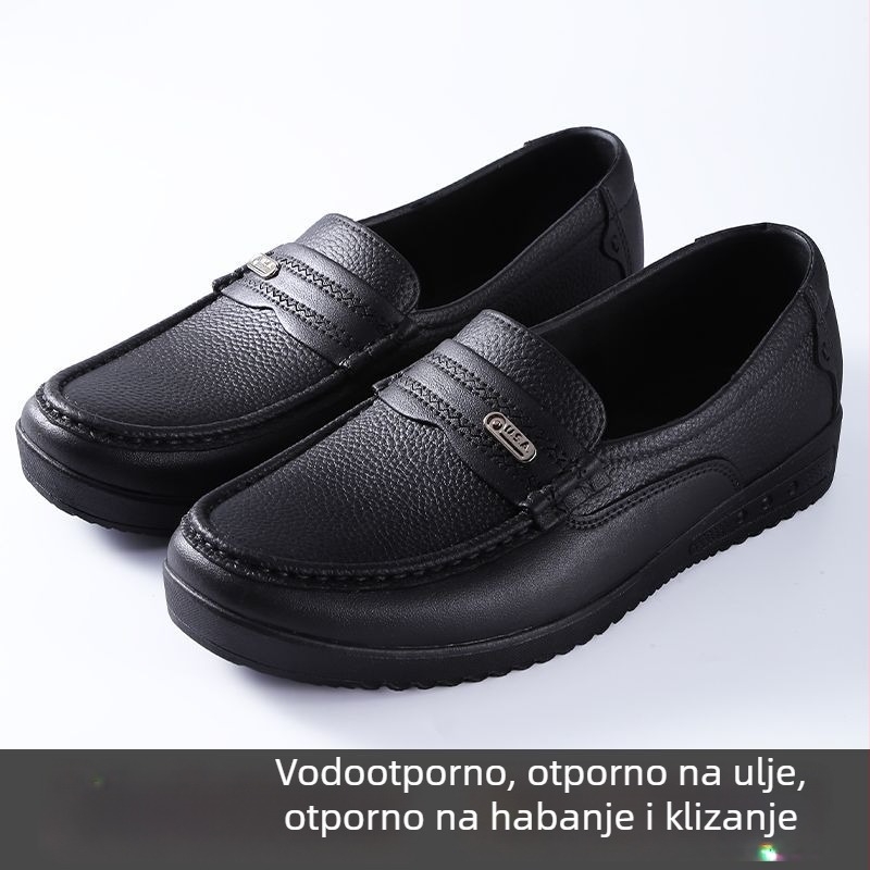 Muške kratke vodootporne čizme za kišu s PVC gornjim dijelom, plastičnim potplatom, niskim šalom, bez vezivanja, protuklizne i otporne na habanje, za kuhinjske poslove