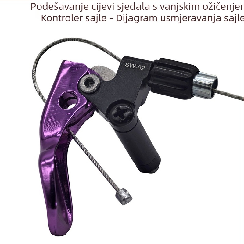 Kablirani upravljač sjedalnog postolja za brdske i cestovne bicikle, unutarnje/vanjsko vođenje kablova, teleskopsko postolje sa amortizerom