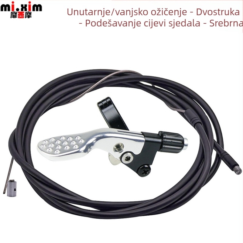 Kablirani upravljač sjedalnog postolja za brdske i cestovne bicikle, unutarnje/vanjsko vođenje kablova, teleskopsko postolje sa amortizerom