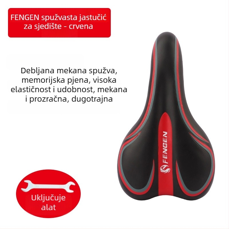 Sjedalo za bicikl za obične bicikle — marka: Drugo; materijal: Drugo; kompatibilno s standardnim modelima; bez prilagodbe