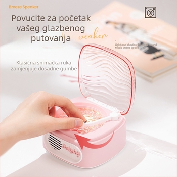 Projektor zvjezdanog neba uz noćnu lampu, Bluetooth glazba, USB napajanje i punjiva baterija (5V), montaža na stol ili na pod