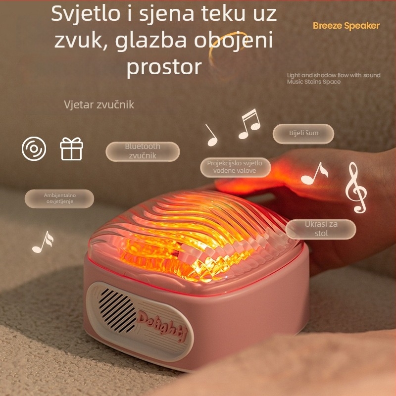 Projektor zvjezdanog neba uz noćnu lampu, Bluetooth glazba, USB napajanje i punjiva baterija (5V), montaža na stol ili na pod