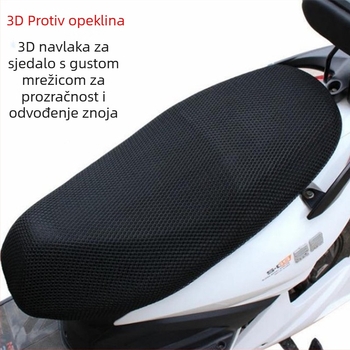 Prozračna navlaka za sjedalo električnog bicikla s 3D mrežastom podstavom i UV zaštitom