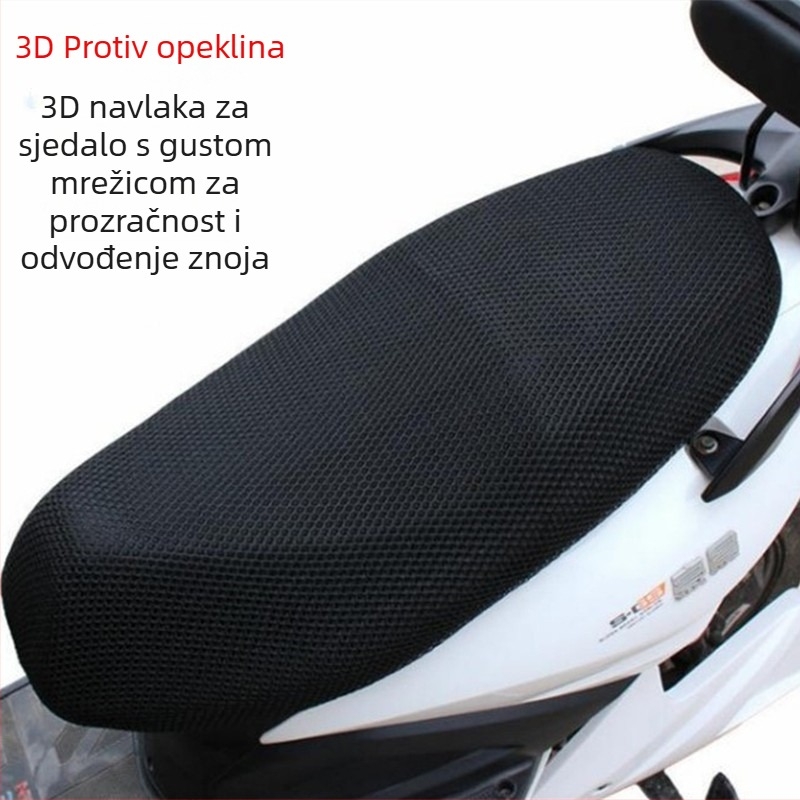 Prozračna navlaka za sjedalo električnog bicikla s 3D mrežastom podstavom i UV zaštitom