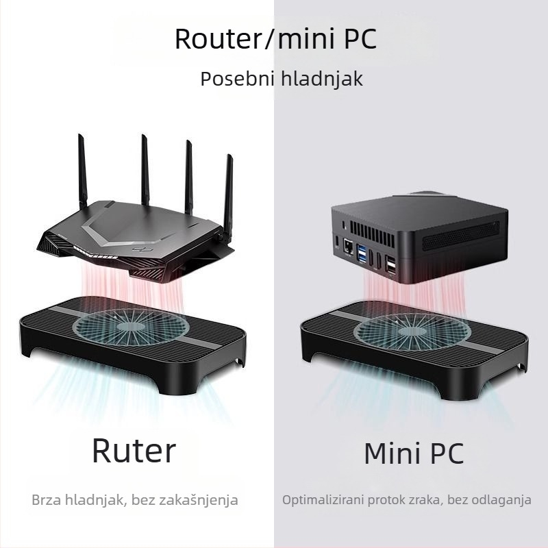 Z-X3 Podloga za hlađenje usmjerivača s USB ventilatorom, hidraulički ležaj, 1100 RPM, 18 dBA, zračno hlađenje