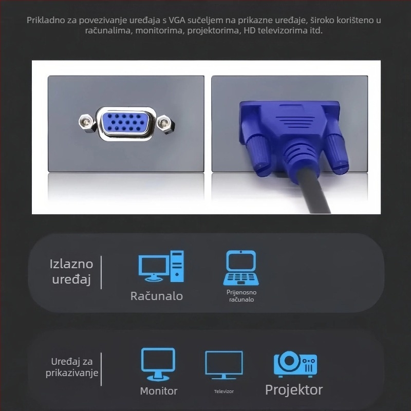 VGA kabel HZ-VGA od legure za PC