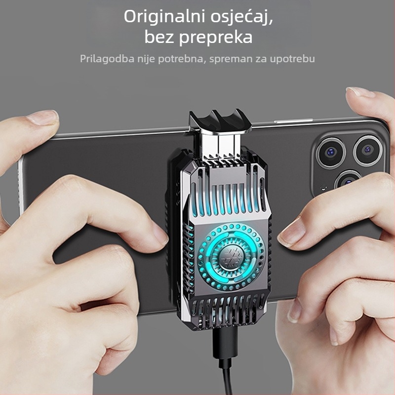 Hlađenje mobitela za igranje igara s poluvodičkim brzinskim hlađenjem i tihim nosačem za prijenos uživo