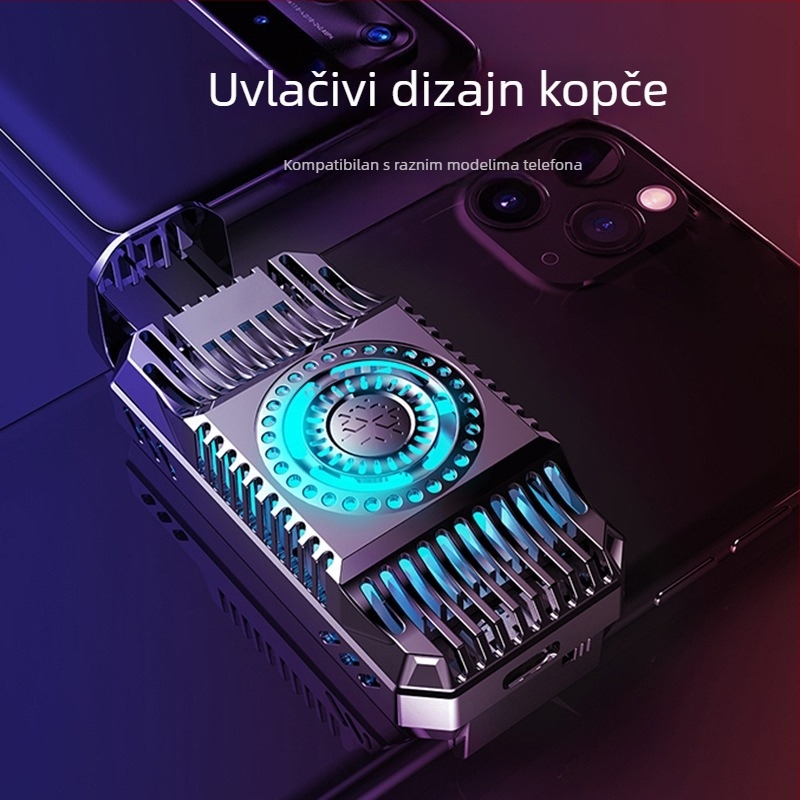 Hlađenje mobitela za igranje igara s poluvodičkim brzinskim hlađenjem i tihim nosačem za prijenos uživo