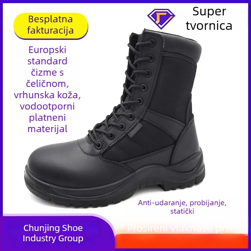 Spring River Cy010 Muške Visoke Radne Cipele od Kože Full-Grain, S Zaštitom od Udaraca, Za Hladne Uvjete u Naftnoj Industriji