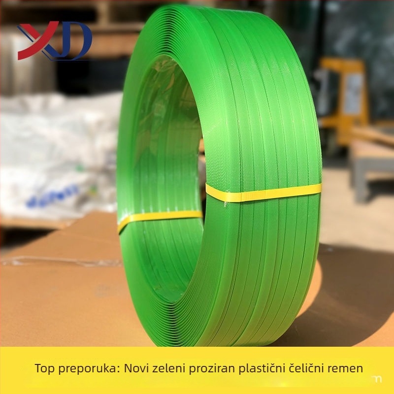 Plastično-čelični pojas za pakiranje – Tkanani vezni pojas s ručnim toplim spojem, 0,8 mm, nosivost 480 kg, težina 10 kg, 1608 PET