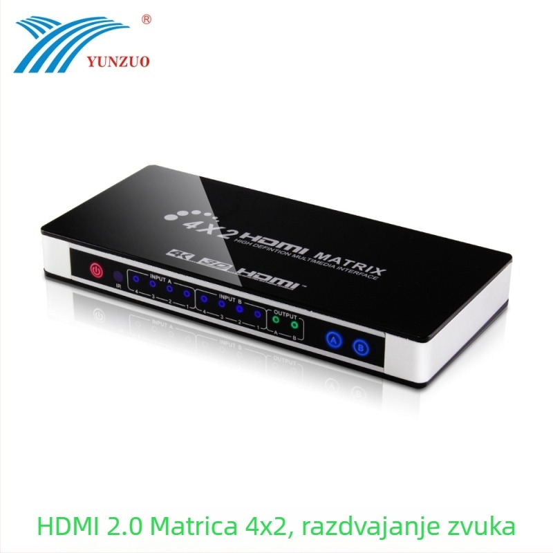 HDMI matrica prekidač 4x2, 4K60 s EDID i RS232 kontrolom