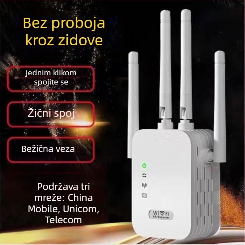 WiFi repeater 5G dvopojasni, pojačivač signala za kućni router