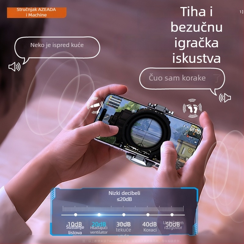 Hlađiva za telefon s poluvodičkim hlađenjem, magnetska kopča, model AZ-X03, 10W, Type-C priključak