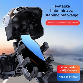 Otpornost držač telefona za električna vozila s navigacijom, pogodan za dostavljače, električne skutere i bicikle, nosač s osam prstiju
