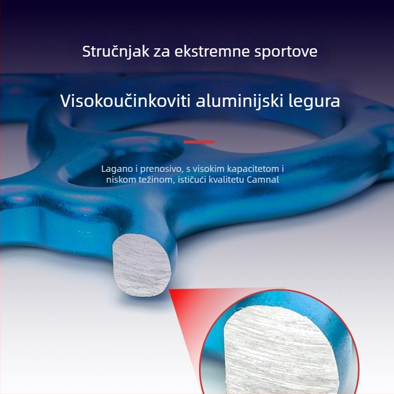 Canle spuštač užeta za vanjsko penjanje – aluminijska legura, Kategorija Desdescend, Pakiranje: 100 komada.