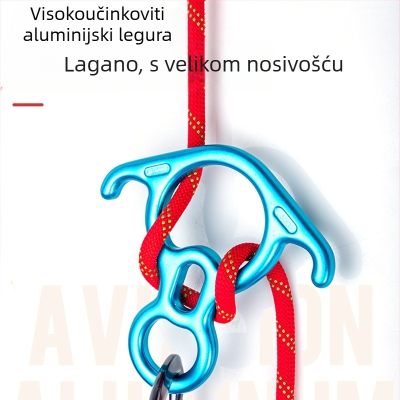 Canle spuštač užeta za vanjsko penjanje – aluminijska legura, Kategorija Desdescend, Pakiranje: 100 komada.