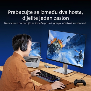 DisplayPort dvostrani prekidač SAMZHE SZ-QHP82 – univerzalna kompatibilnost, rezolucija 1920x1080, za videokonferencije