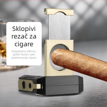 Baicheng Baida 1# Prijenosni set za rezanje cigare s metalnim tijelom, kreativni višefunkcionalni V-oblik rezac cigara