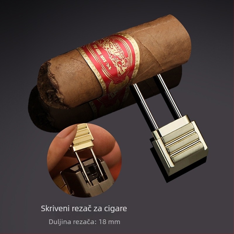 Baicheng Baida 1# Prijenosni set za rezanje cigare s metalnim tijelom, kreativni višefunkcionalni V-oblik rezac cigara