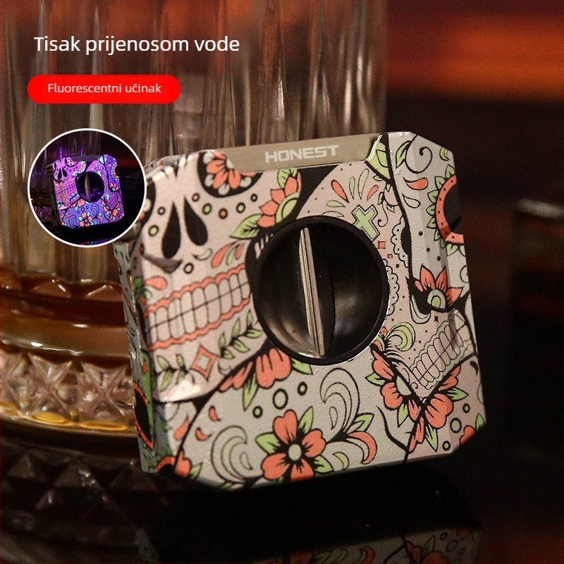 Baicheng Baida 1# Prijenosni set za rezanje cigare s metalnim tijelom, kreativni višefunkcionalni V-oblik rezac cigara