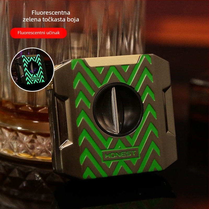 Baicheng Baida 1# Prijenosni set za rezanje cigare s metalnim tijelom, kreativni višefunkcionalni V-oblik rezac cigara