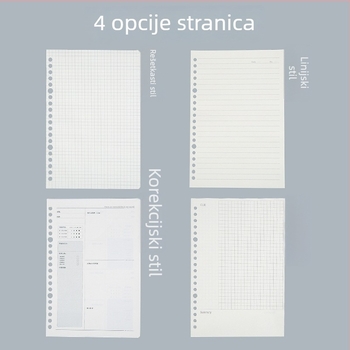 PP kućište za svezak s uklonjivim B5 jezgrom, 120 listova, kompatibilno s rupama 8/20/26/30, otisak logotipa i prilagođavanje.