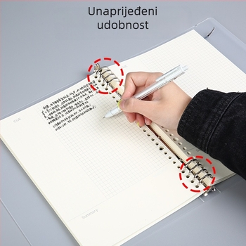 PP kućište za svezak s uklonjivim B5 jezgrom, 120 listova, kompatibilno s rupama 8/20/26/30, otisak logotipa i prilagođavanje.