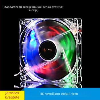 Ventilator za hlađenje kućišta s uljnim ležajem, zračno hlađenje, protuklizni dizajn, model 8025
