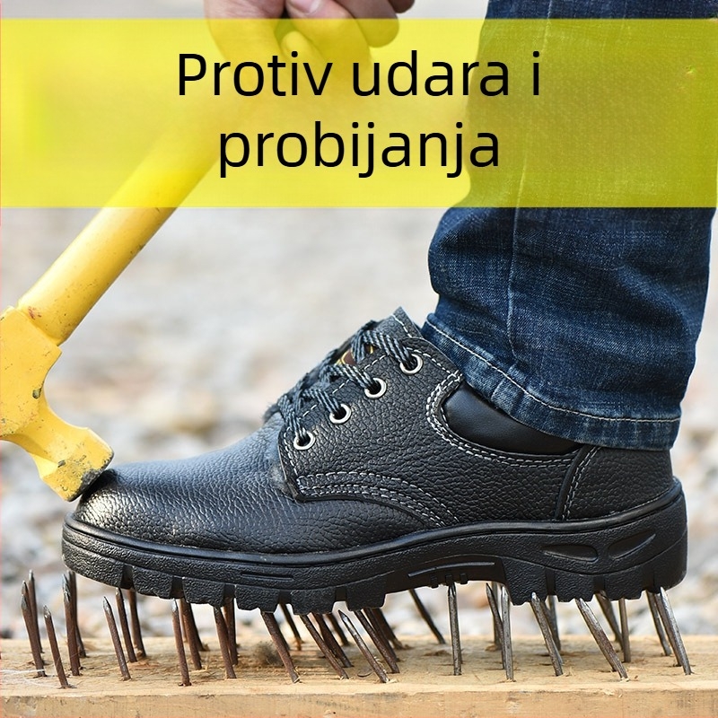 Muške zimske zaštitne radne cipele s niskim gornjim dijelom, čelični vrh, otporne na udarce i perforiranje, električna izolacija, prozračna mikrovlaknast koža