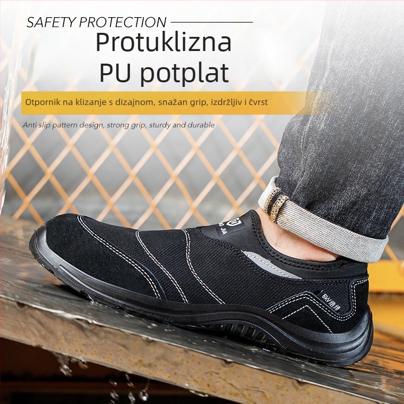 Slip-On zaštitne cipele s 6 kV izolacijom, otporne na probijanje i udar, prozračan mrežasti gornji dio