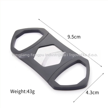 Nerđave čelične škarice za cigare s dvostruko oštricom, šesterokutni dizajn, prilagodljivo