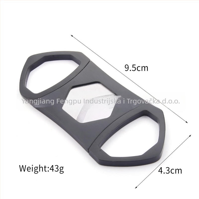 Nerđave čelične škarice za cigare s dvostruko oštricom, šesterokutni dizajn, prilagodljivo