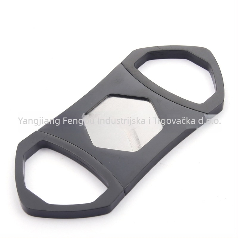 Nerđave čelične škarice za cigare s dvostruko oštricom, šesterokutni dizajn, prilagodljivo