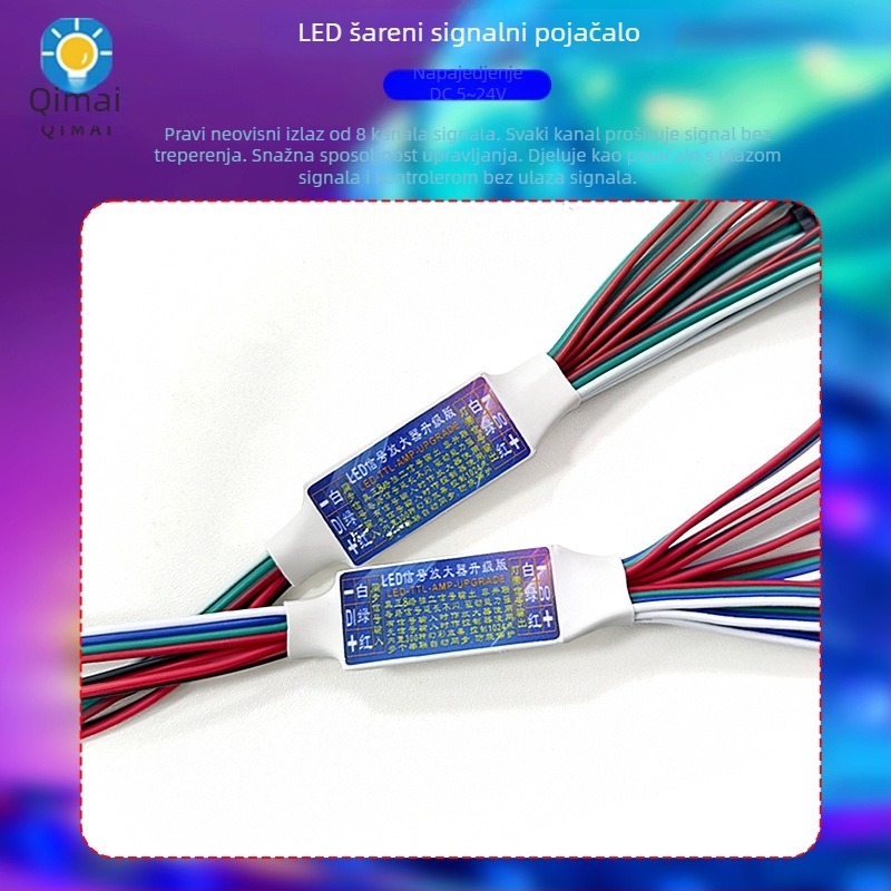 WS2811 pojačalo LED trake – 1–8 kanala, 5–24V, 3P priključak, IP20