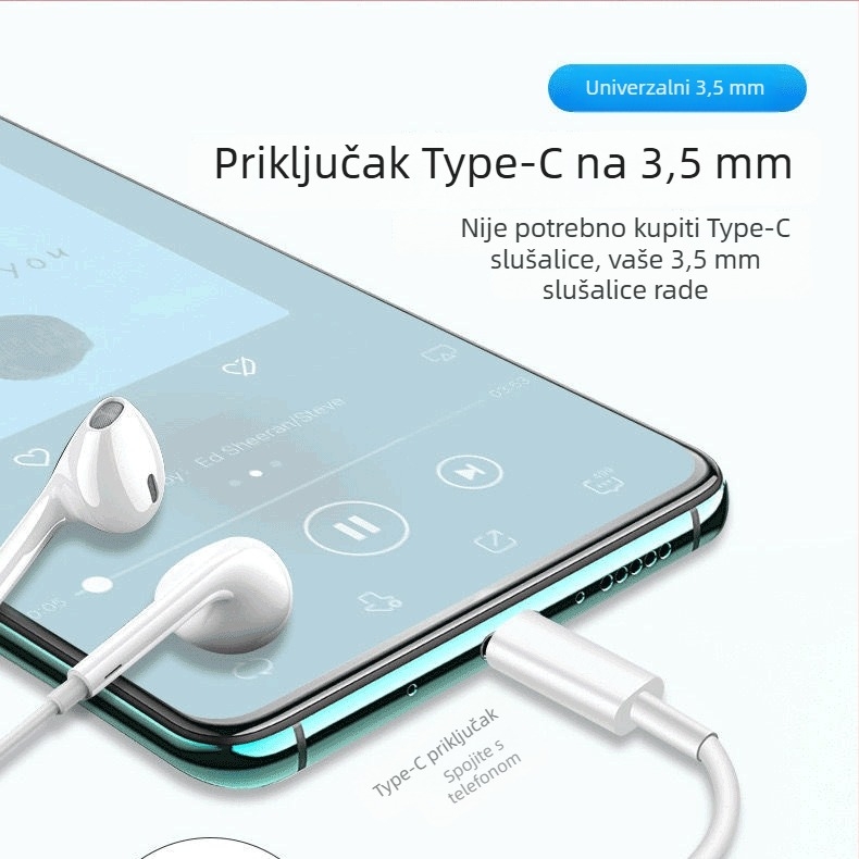 TYPE-C adapter za slušalice za Android telefone – Journalists, TYPE-C interface headset adapter, 3.5 mm audio priključak
