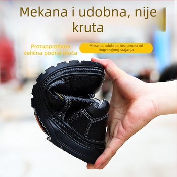 Muške sigurnosne radne cipele, zaštita od udarca i proboja, zaštita zavarivanja, koža, porijeklo Shandong