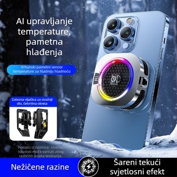 Th16Pro magnetski hladnjak za mobitel sa stražnjim klipom, hlađenje dvostrukog poluvodiča, 15W, ABS, Type-C, 150 g
