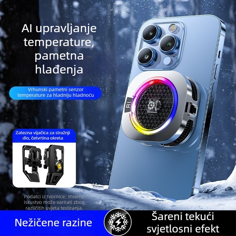 Th16Pro magnetski hladnjak za mobitel sa stražnjim klipom, hlađenje dvostrukog poluvodiča, 15W, ABS, Type-C, 150 g