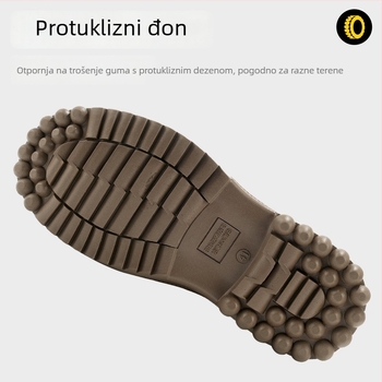 Zimske vodootporne radne cipele, visokim gornjim dijelom, čeličnim prstom, otporne na udarce i proboje, podstava od flisa