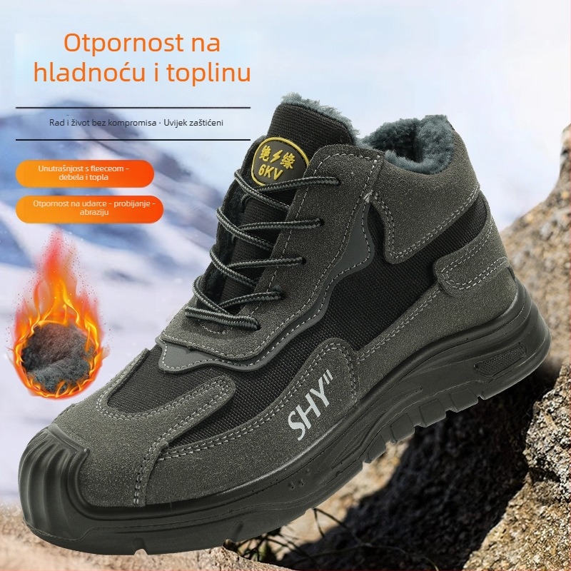 Zimske cipele za sigurnost na gradilištu, izolirane, zaštita od udara i probijanja, protuklizne i otporne na habanje