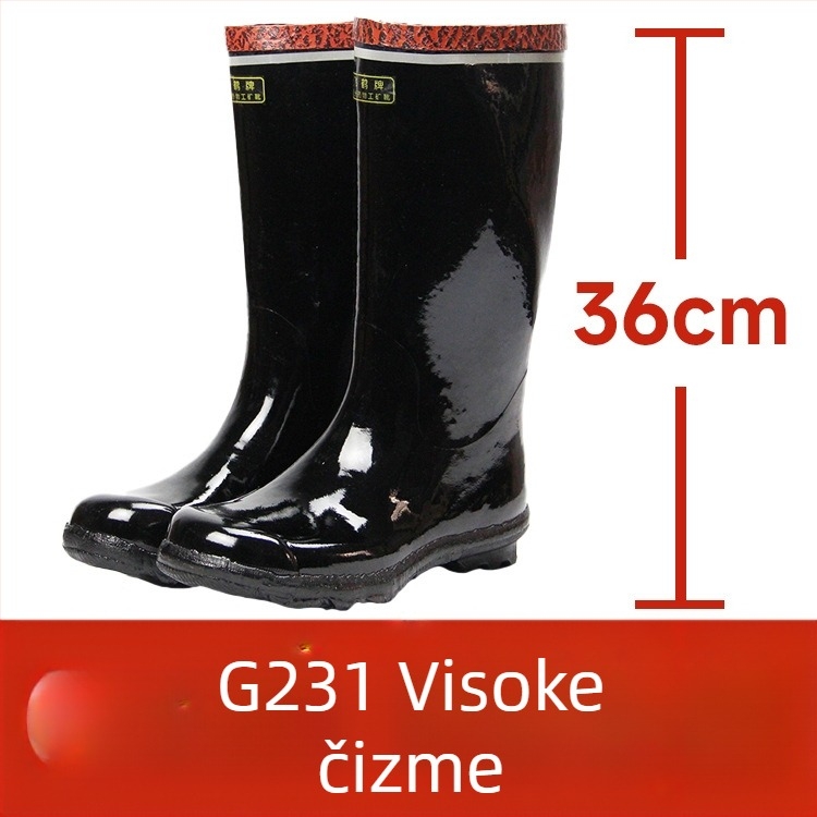 Feihe Visoke industrijsko-rudarske čizme, prirodna guma s pamukom, protuklizne i otporne na habanje, za podzemne ugljene mine (muške)