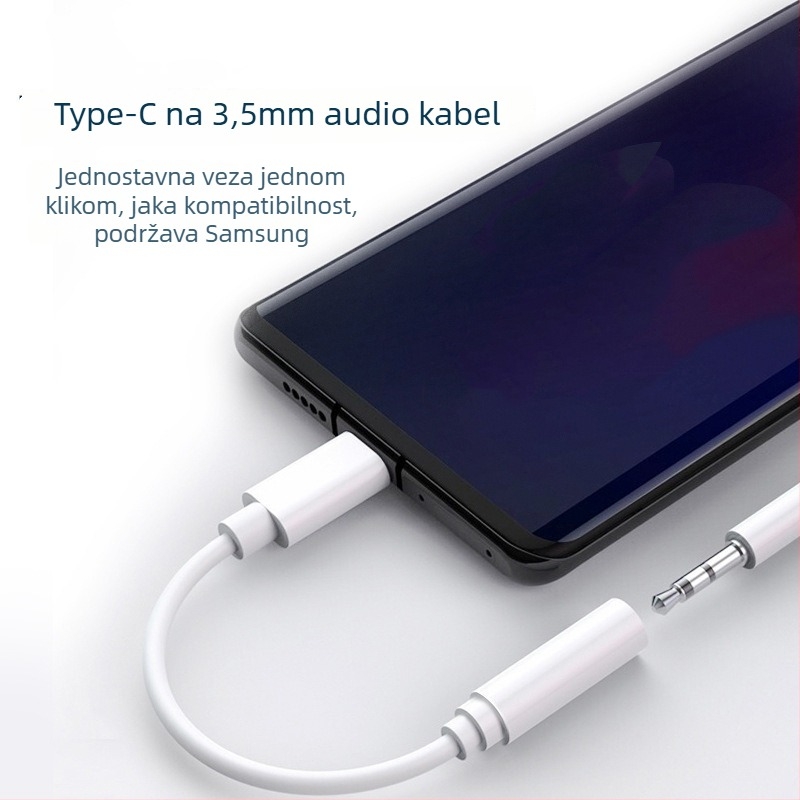 ZUZG Digitalni Type-C na 3,5 mm adapter, model YL, kompatibilan s Android i Apple uređajima
