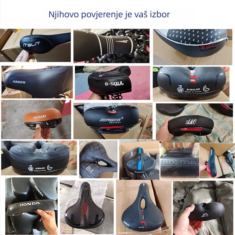 Sjedalo za bicikl MBQ-1889 Stripe s amortizirajućom oprugom, marka meter wave seven, PU površina sjedala, čelični luk okvir, za obične bicikle — prilagodba dostupna