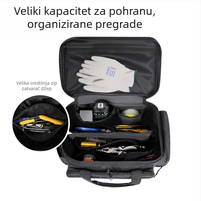 Torba za alat s ojačanom potporom, debelim dnom, protuklizna i otporna na habanje – taktički dizajn
