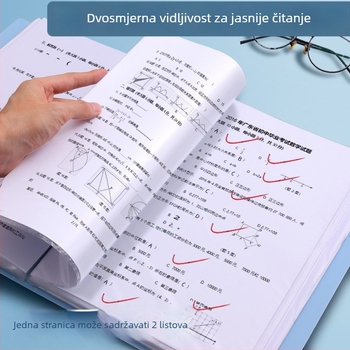 Plastična A4 dokument folder s debelim prozirnim višeslojnim umetnim džepovima, Dehong model 5080, 60 stranica, debljina materijala 75 mm, moguć tisak loga