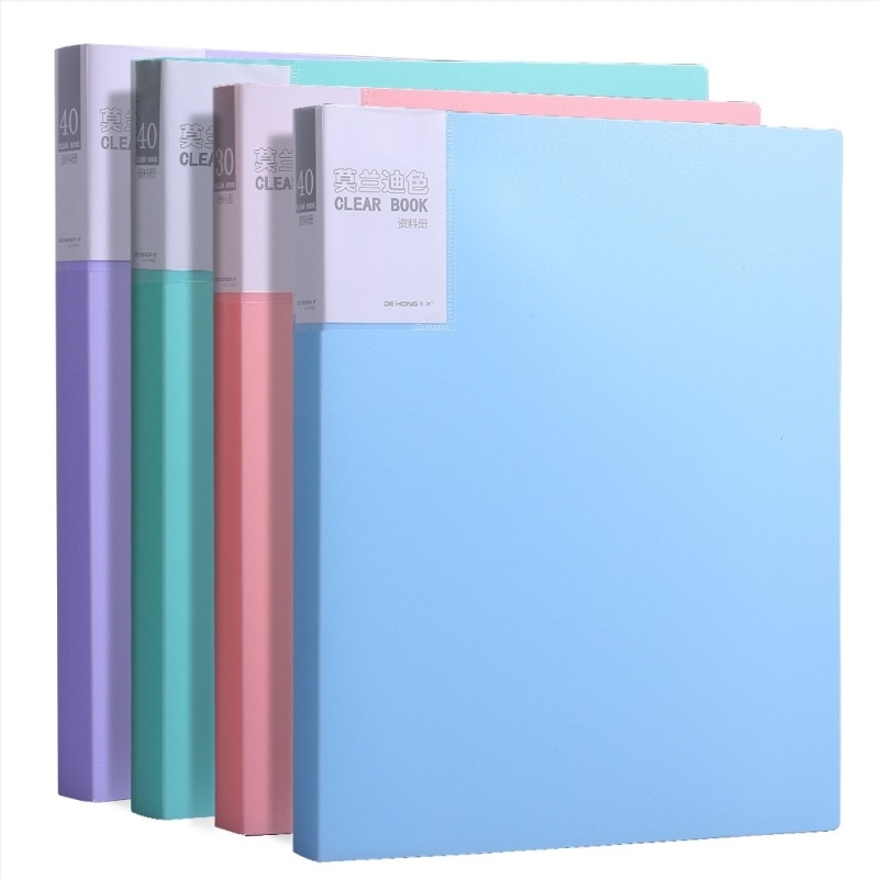Plastična A4 dokument folder s debelim prozirnim višeslojnim umetnim džepovima, Dehong model 5080, 60 stranica, debljina materijala 75 mm, moguć tisak loga