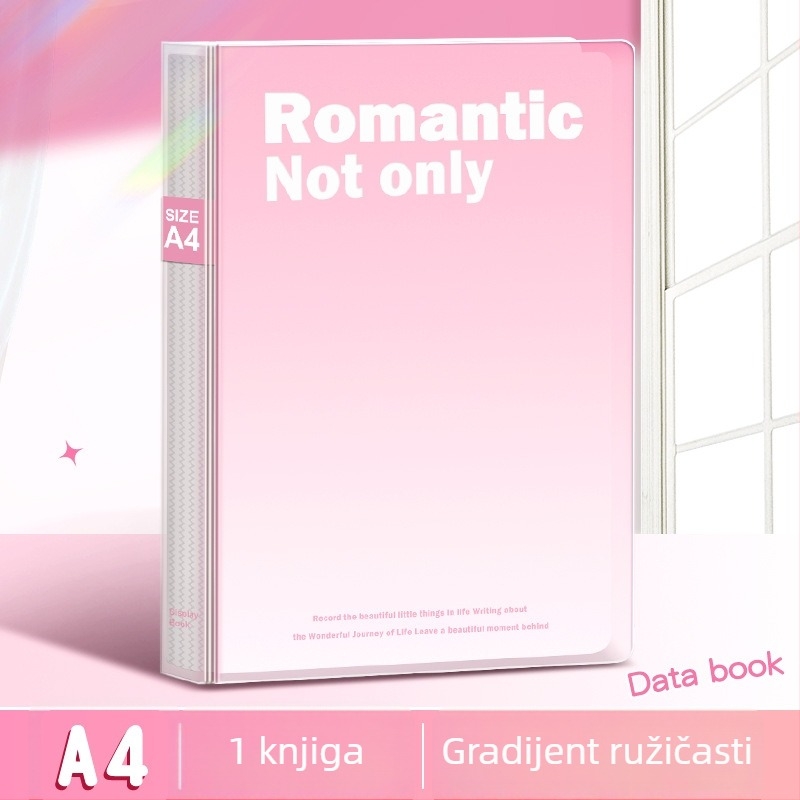 Plastična A4 dokument folder s debelim prozirnim višeslojnim umetnim džepovima, Dehong model 5080, 60 stranica, debljina materijala 75 mm, moguć tisak loga