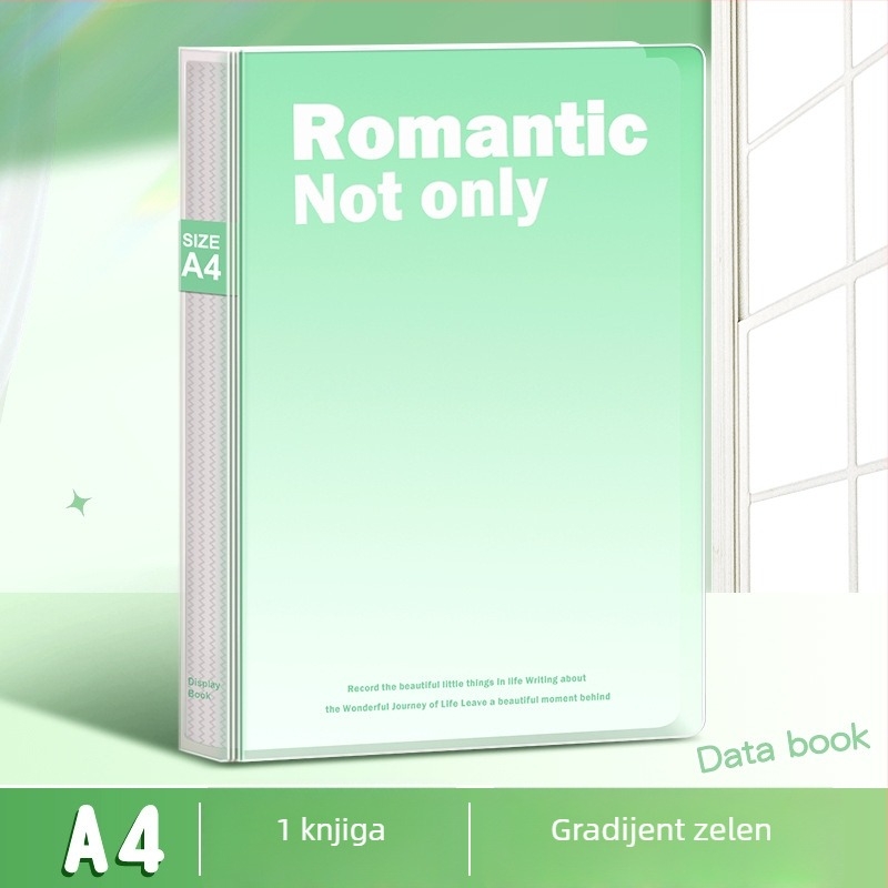 Plastična A4 dokument folder s debelim prozirnim višeslojnim umetnim džepovima, Dehong model 5080, 60 stranica, debljina materijala 75 mm, moguć tisak loga