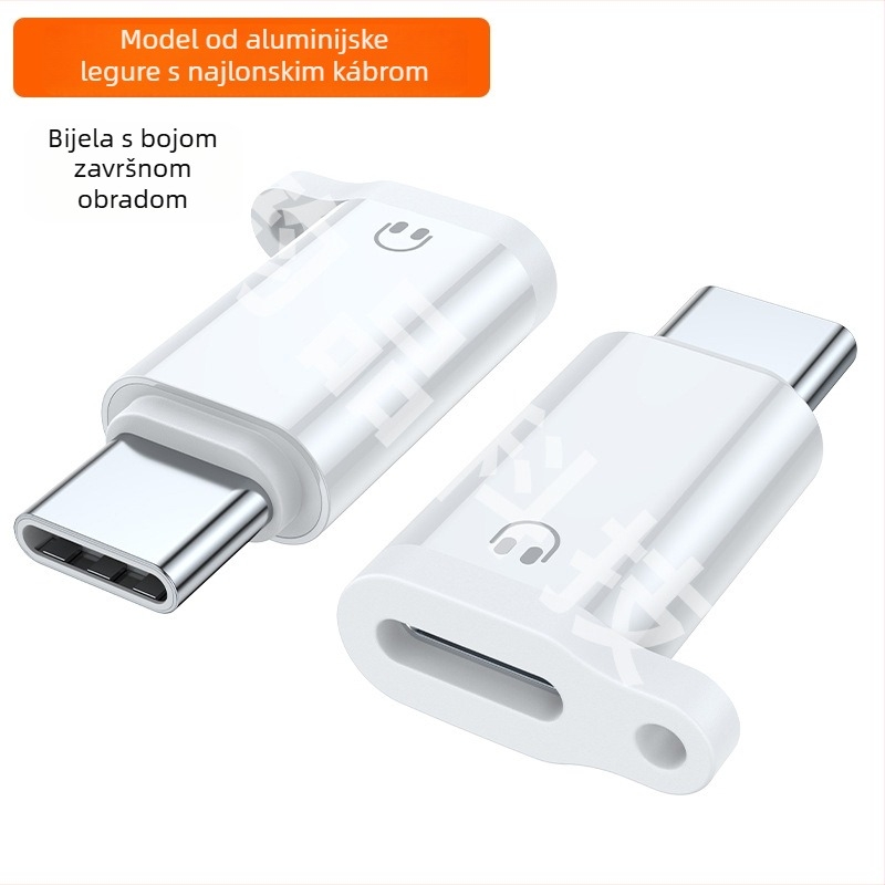 Type-C do Apple Lightning audio adaptor s ugrađenim daljinskim upravljačem za pozive i reprodukciju glazbe
