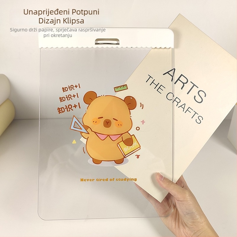 Akrilni clipboard s jakim mehanizmom stezaljke i klipom za ploču; moguć ispis logotipa; prilagodba.